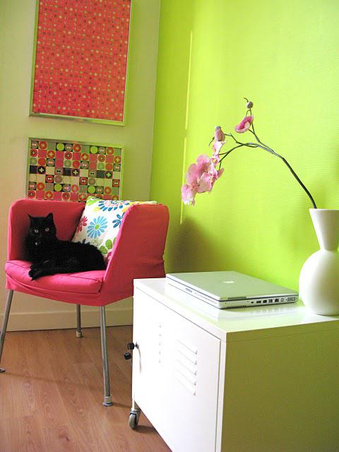 Mon bureau rose et vert