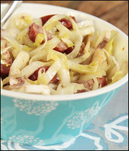Salade d'endives à la saucisse de Morteau