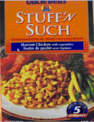 Mélange à farce Festin de poulet avec légumes de la marque Uncle Ben’s Stuff ‘N Such