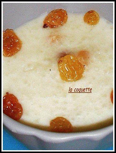 Riz au lait et raisins secs. IMGP6248