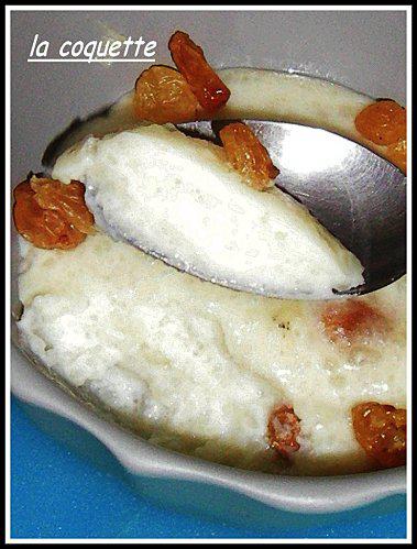 Riz au lait et raisins secs. IMGP6249