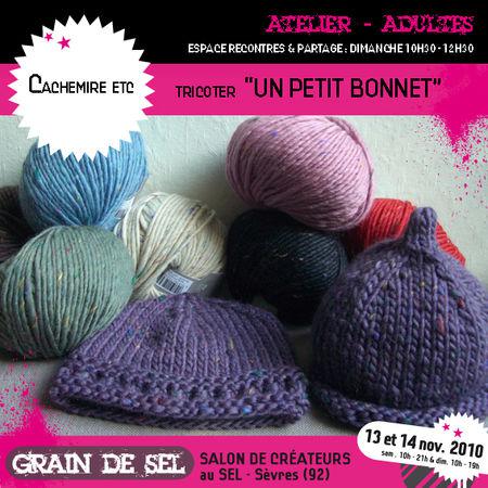 ATELIER ADULTES :: petit bonnet en tricot atelier_tricot_cachemire_etc