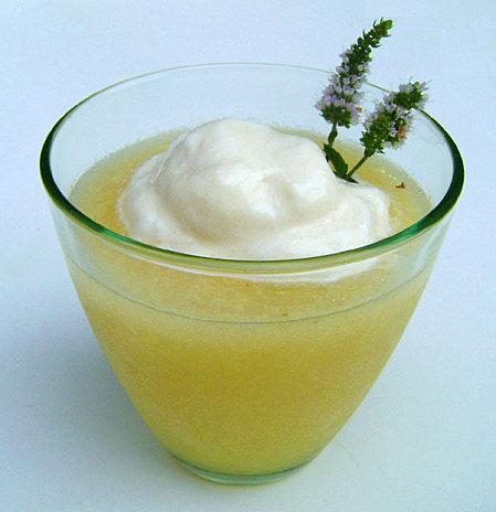 Soupe d’Ananas au Gingembre et Crème Vanille