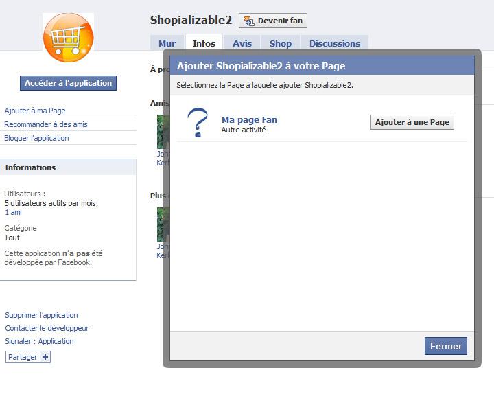 Application Facebook Prestashop shopializable