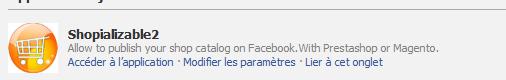 Application Facebook Prestashop shopializable