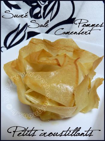 Petits croustillants de camembert aux pommes Petits croustillants de camembert aux pommes