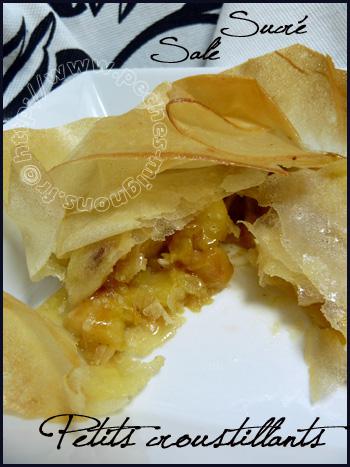 Petits croustillants de camembert aux pommes Petits croustillants de camembert aux pommes