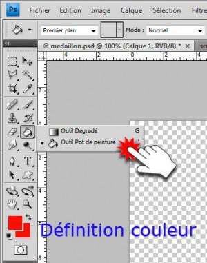 Ajouter un arrière plan sur une photo en médaillon