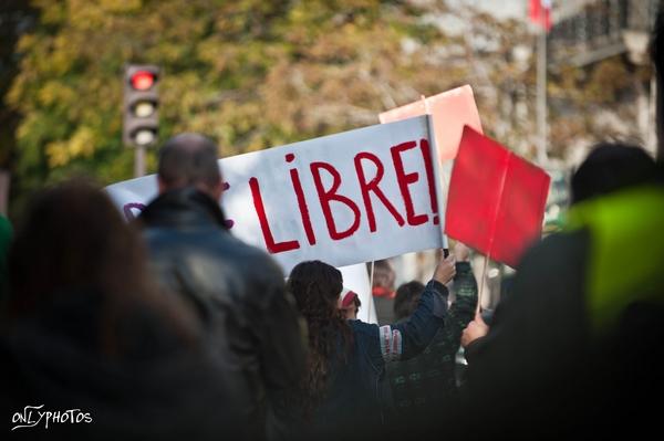 Rue Libre. Manifestation à reculons pour défendre les arts de la rue. manifestation-art-de-la-rue-paris-05