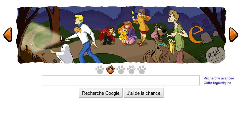 Google fête Halloween avec un Doodle composé de 5 représentations