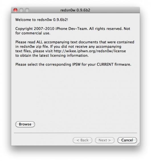Jailbreak iOS 4.1 – Redsn0w 0.9.6 b2 supporte tous les iDevices