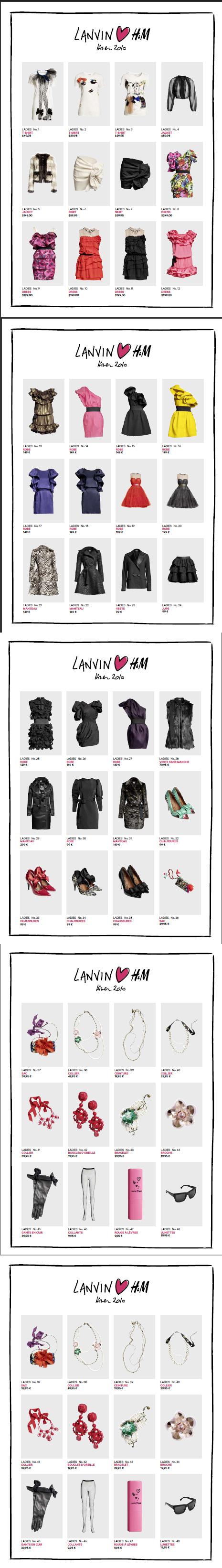 lanvin_prix Lanvin for H&M; | Vidéo Collection