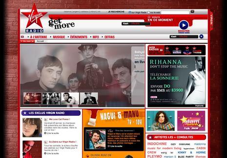 VirignRadio.fr homepage