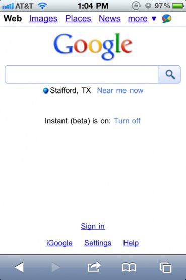 La recherche instantanée de Google débarque sur l’Iphone La recherche instantanée de Google débarque sur l’Iphone