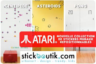 Stickers Atari: A vos Joysticks!