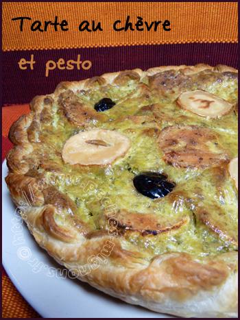 Tarte au chèvre et pesto