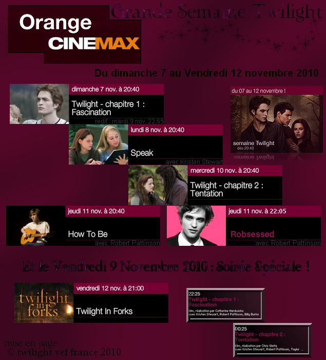 Grande semaine twilight sur Orange Cinémax