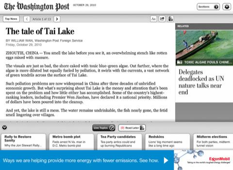 Le Washington Post GRATUIT sur l'iPad... Le Washington Post GRATUIT sur l'iPad...