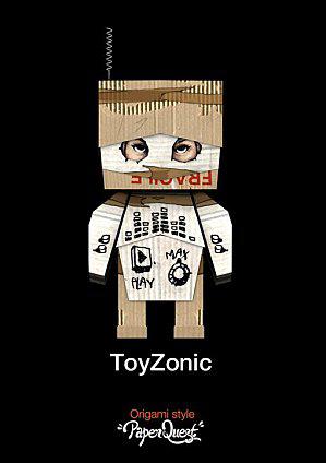 ToyZonic - PaperToyz PaPer Quest Origami Style by Orange