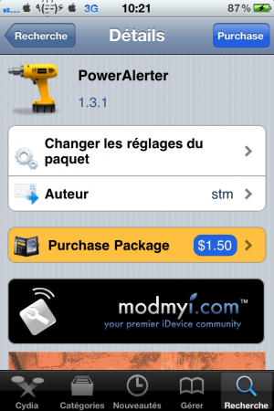 PowerAlerter 1.3.1 : Personnaliser l’alerte de la batterie