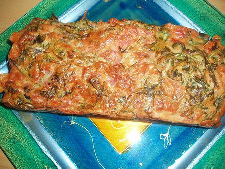 Cake roquette, pancetta et parmesan P4140028