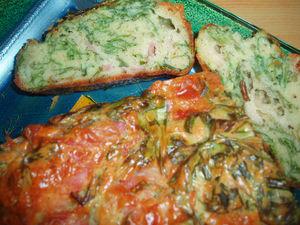 Cake roquette, pancetta et parmesan P4140029