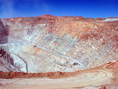 mines de cuivre de Chuquicamata près de Calama. 