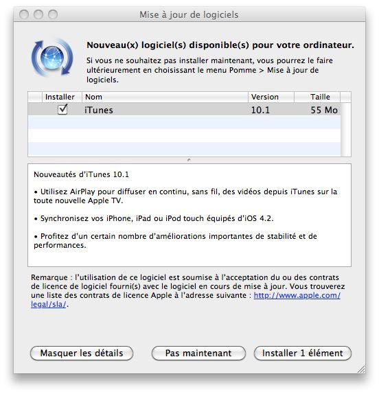 itunes-10.1 iTunes 10.1 disponible au téléchargement