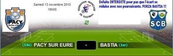 Foot / National : Pacy Sur Eure / SC Bastia pour le compte de la 17e journée à 18h !