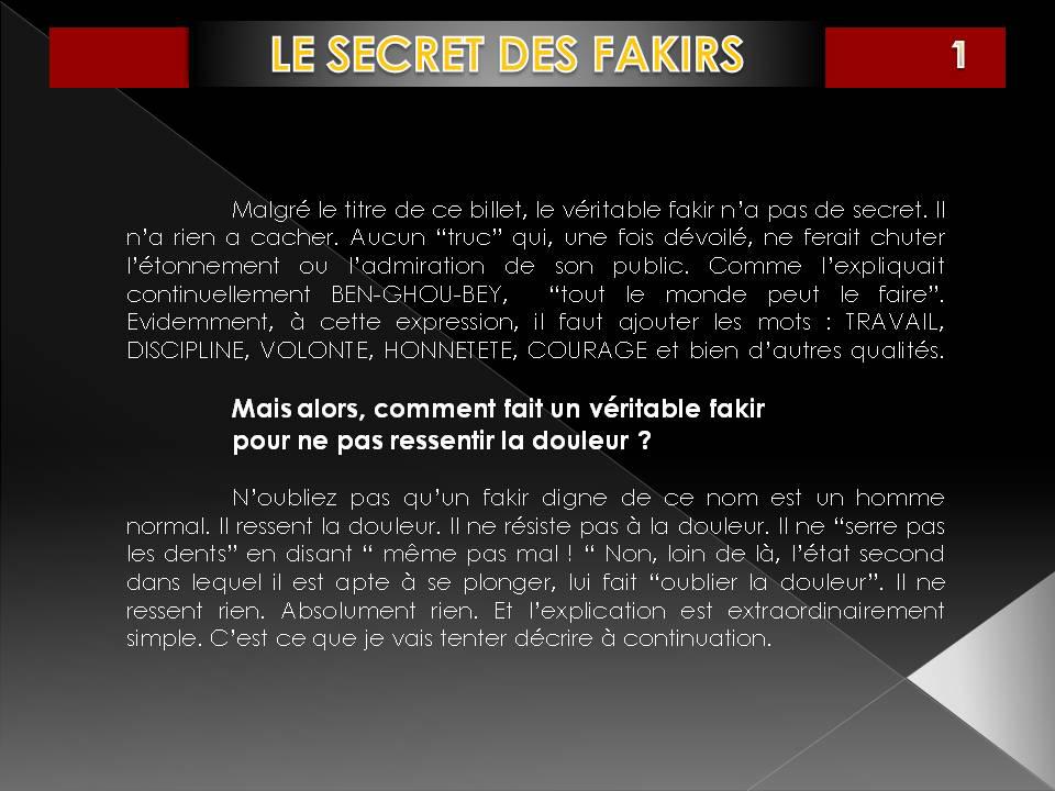 LE SECRET DES FAKIRS Diapositiva1