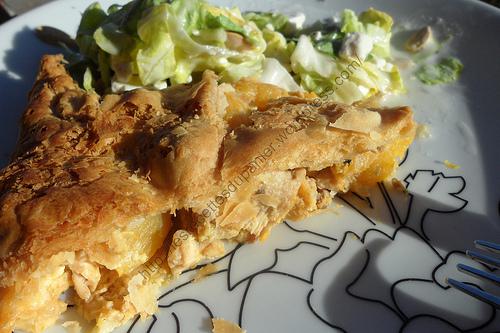 Tourte à la courge musquée et au poulet / Pumpkin and chicken pie