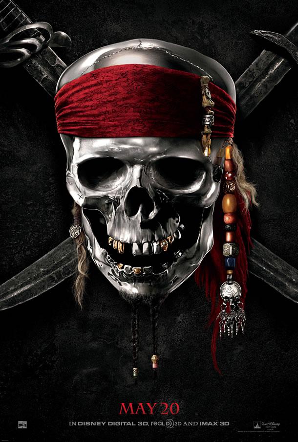 Pirates des Caraïbes 4 : affiche crâneuse