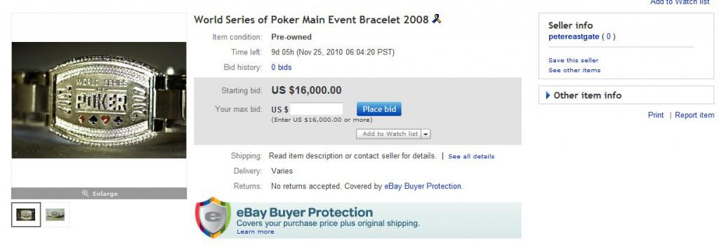 bracelet wsop 2008 ebay 1024x353 Peter Eastgate vend son bracelet WSOP sur Ebay