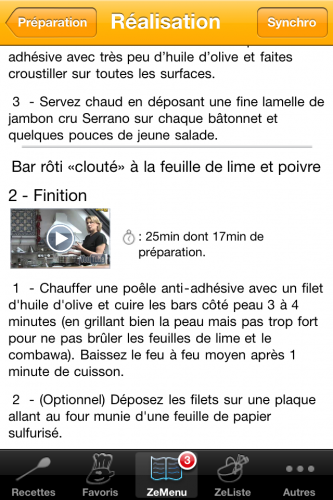Application iPhone Zechef (2) Application iPhone ZeChef : 10 codes à gagner pour les amateurs de Cuisine