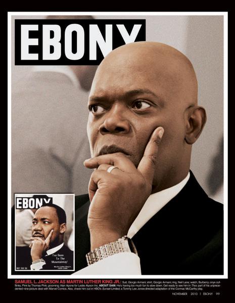 Samuel L. Jackson dans la pose de Martin Luther King