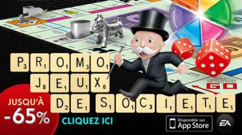 Promotion sur les jeux iPhone d’Electronic Arts (Scrabble, Monopoly, Risk, …) à 0.79€