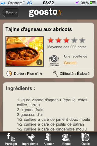 Goosto Recettes et Restaurants – CBS Interactive France : App. Gratuites pour iPhone, iPod !