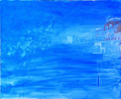 Un cours gratuit de peinture à l'huile :
Santorin la nuit