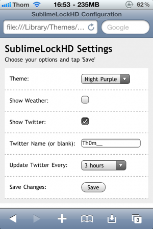 Sublime Lockscreen HD !