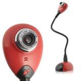Hue HD – Webcam Haute Definition (Rouge) avec Micro USB intégré pour Windows & Mac – Skype, MSN, Yahoo, iChat