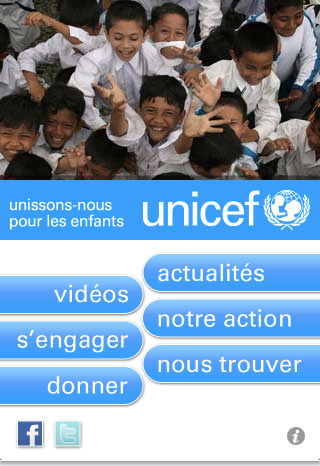 l’application Iphone de l’UNICEF France