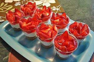 Coupes de Gâteau au fromage (fraises et Grand Marnier) Coupes de Gâteau au fromage (fraises et Grand Marnier)