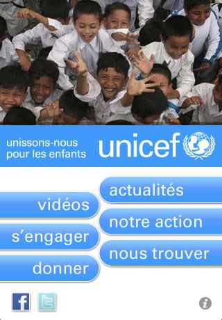 Unicef France débarque sur l’AppStore