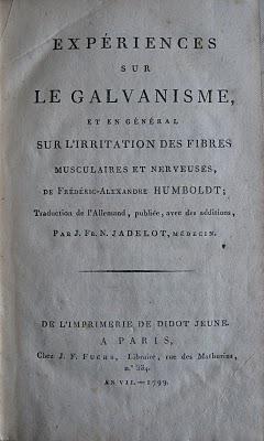 Bibliophilie et Sciences: quatre ouvrages sur le galvanisme