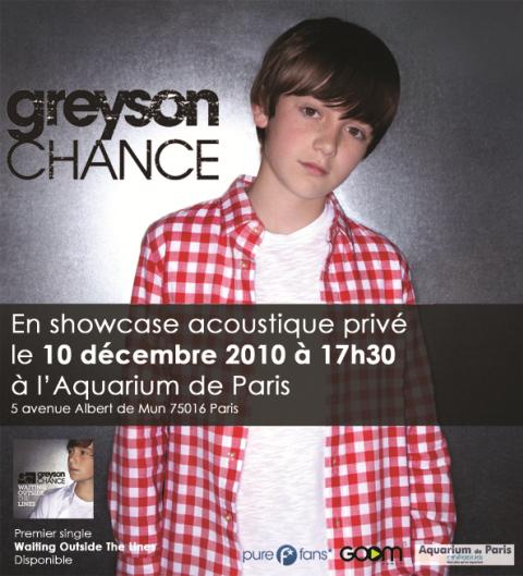 Greyson Chance ... Revivez son showcase à New-York ... en attendant celui à Paris Greyson Chance ... Revivez son showcase à New-York ... en attendant celui à Paris