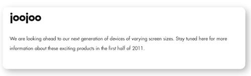 de nouveaux produits joojoo en 2011 Une gamme de JooJoo sous Android en 2011