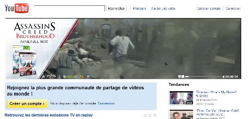 Assassin's Creed création interactive sur MSN et YouTube