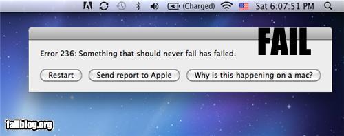 Sous Mac, rien n’est impossible… Mac Error FAIL