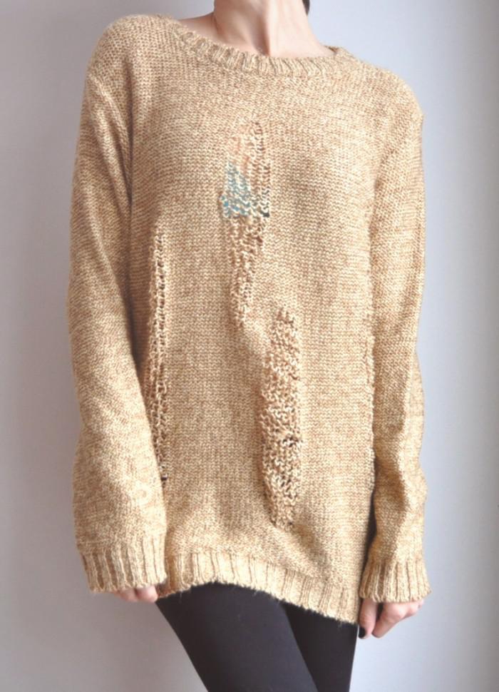 DIY_RIPPED_KNIT DIY ripped sweater – video tutorial