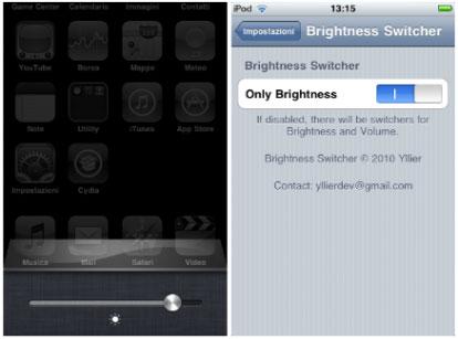 Brightness Switcher : Ajoute un slide pour gérer la luminosité dans le multitâche